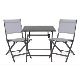 2 sedie pieghevoli da esterno in alluminio bianche ELIN